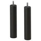BANKABY leg, metal/black, 16 cm