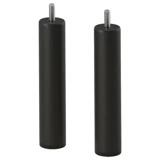 BANKABY leg, metal/black, 16 cm