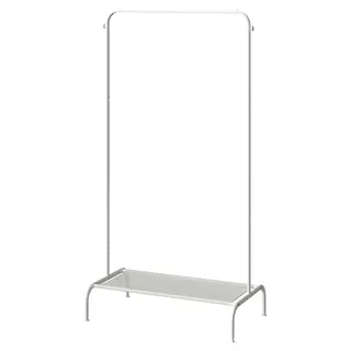 BRUKSVARA clothes rack, white, Depth 43 x Height 147 x Width 78 cm