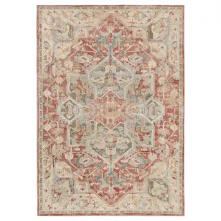 JÄRNVÄG rug, low pile, ornament pattern pink/beige, 160x230 cm