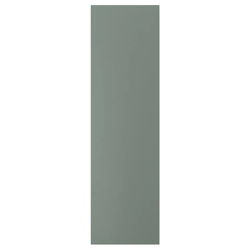 NICKEBO grey-green kitchen cabinet panel, rectangular, smooth texture.