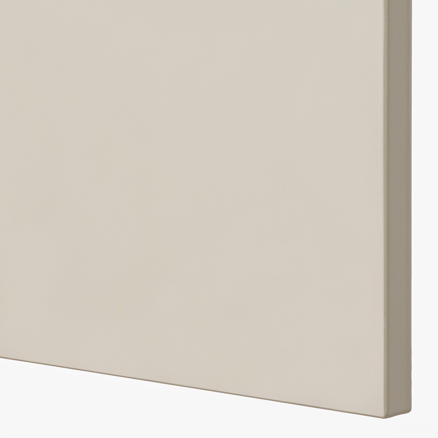 Close-up of smooth, beige HAVSTORP panel, showcasing sleek finish and clean lines.