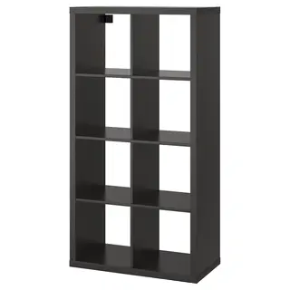 KALLAX shelving unit, black-brown, 77x147 cm