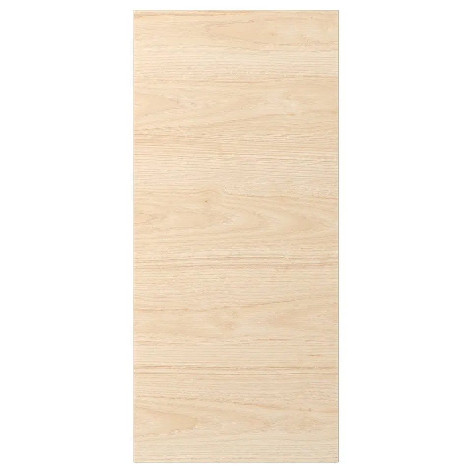 ASKERSUND light ash wood pattern front panel, rectangular, smooth texture, resistant melamine surface.