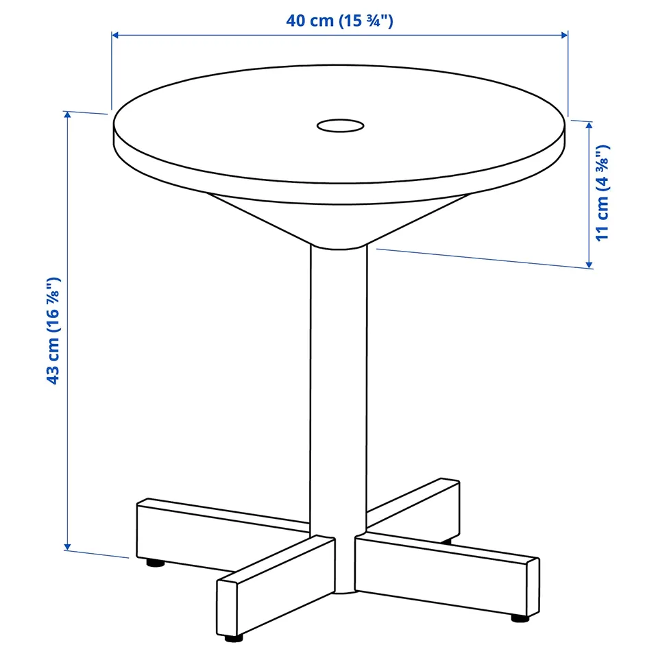 Illustration with measurements for the product: GRIMSARBO.