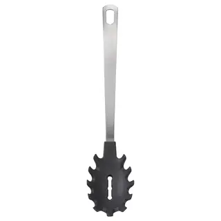 DALAFÅR pasta server, stainless steel/black-grey, 33 cm