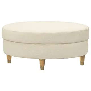 VALNÄS cover for footstool, Knäbäck light beige