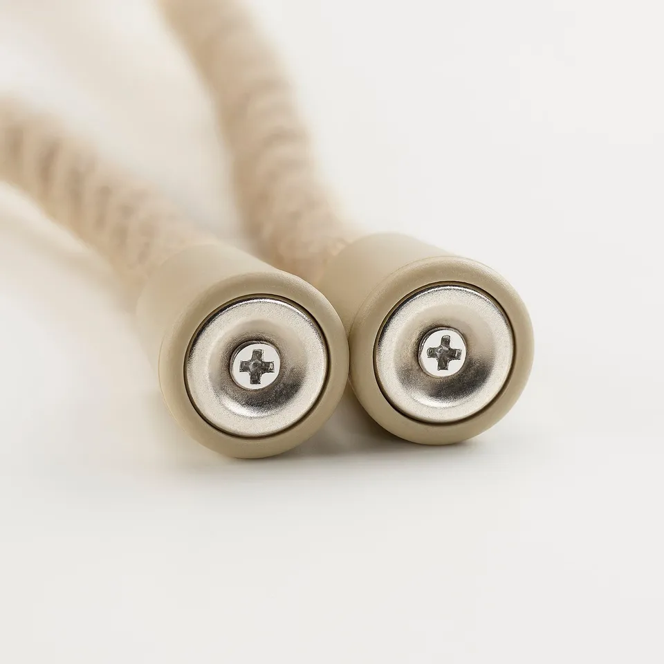 TRUBBRYUM Magnetic curtain tie-back, beige/beech
