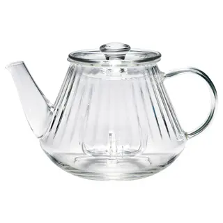 SKÄLRYTA teapot, clear glass, Height 10 cm