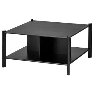 JÄTTESTA coffee table, black, 80x80 cm
