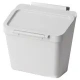 SKOLÄST waste bin for cabinet with door, light grey, 3.3 l