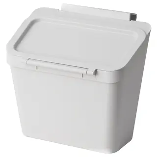 SKOLÄST waste bin for cabinet with door, light grey, 3.3 l