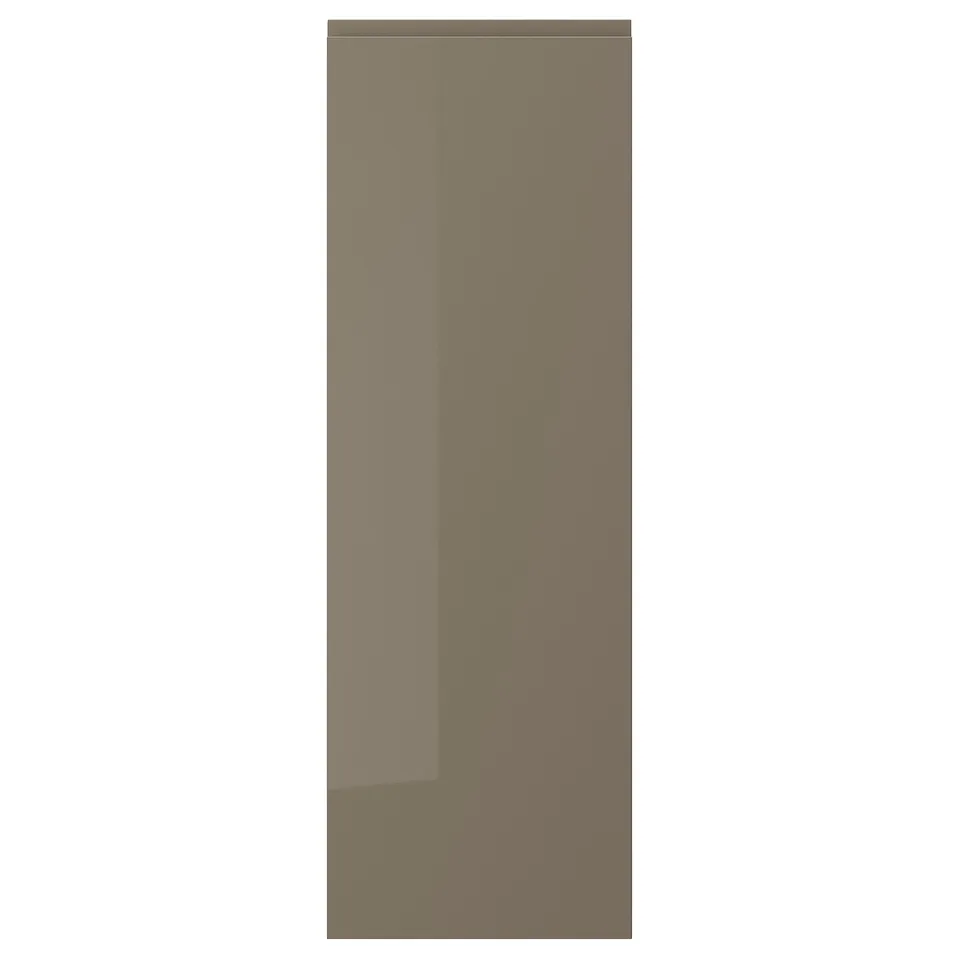 VOXTORP door, dark grey-brown, glossy finish, sleek, modern design, rectangular shape, integrated handle.