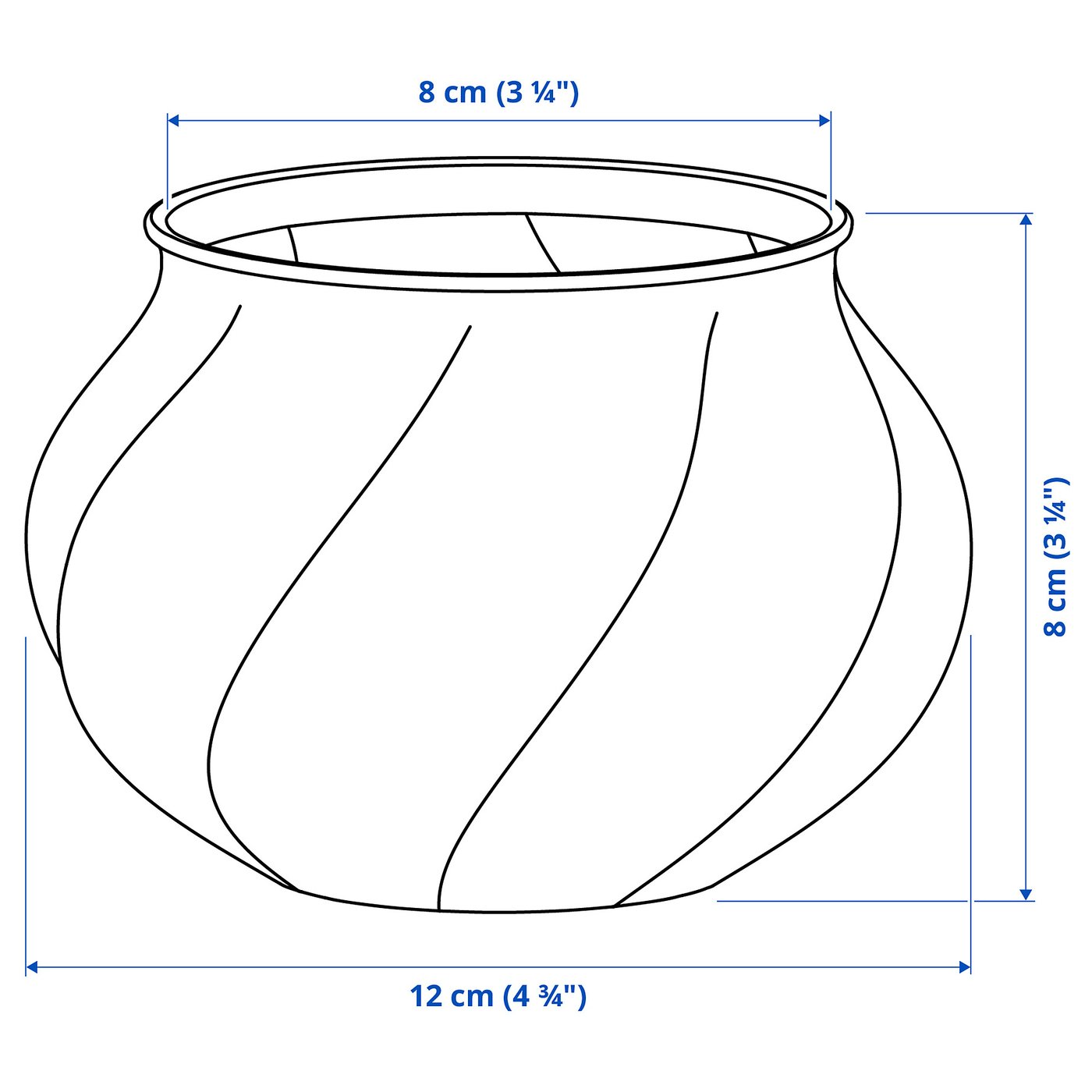 Illustration with measurements for the product: VILJESTARK.