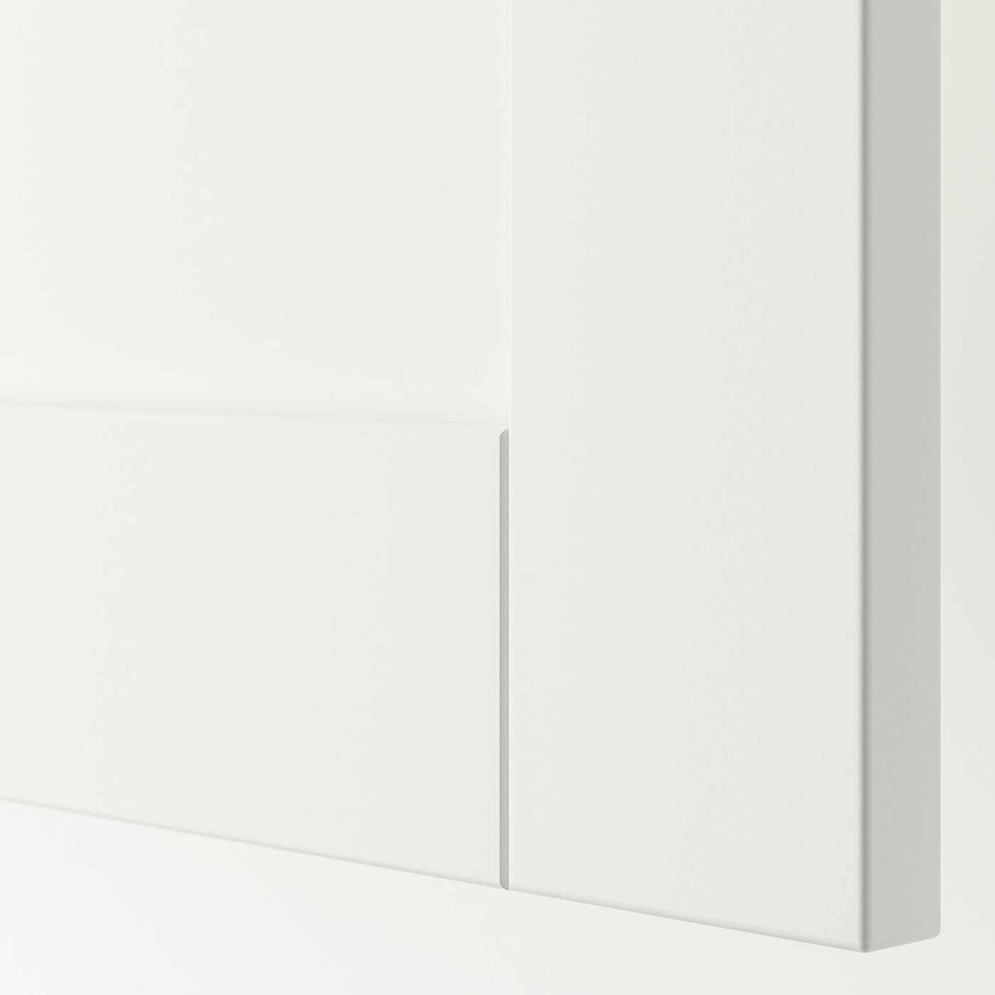 A sleek white cabinet door, showcasing smooth finish and flawless design.