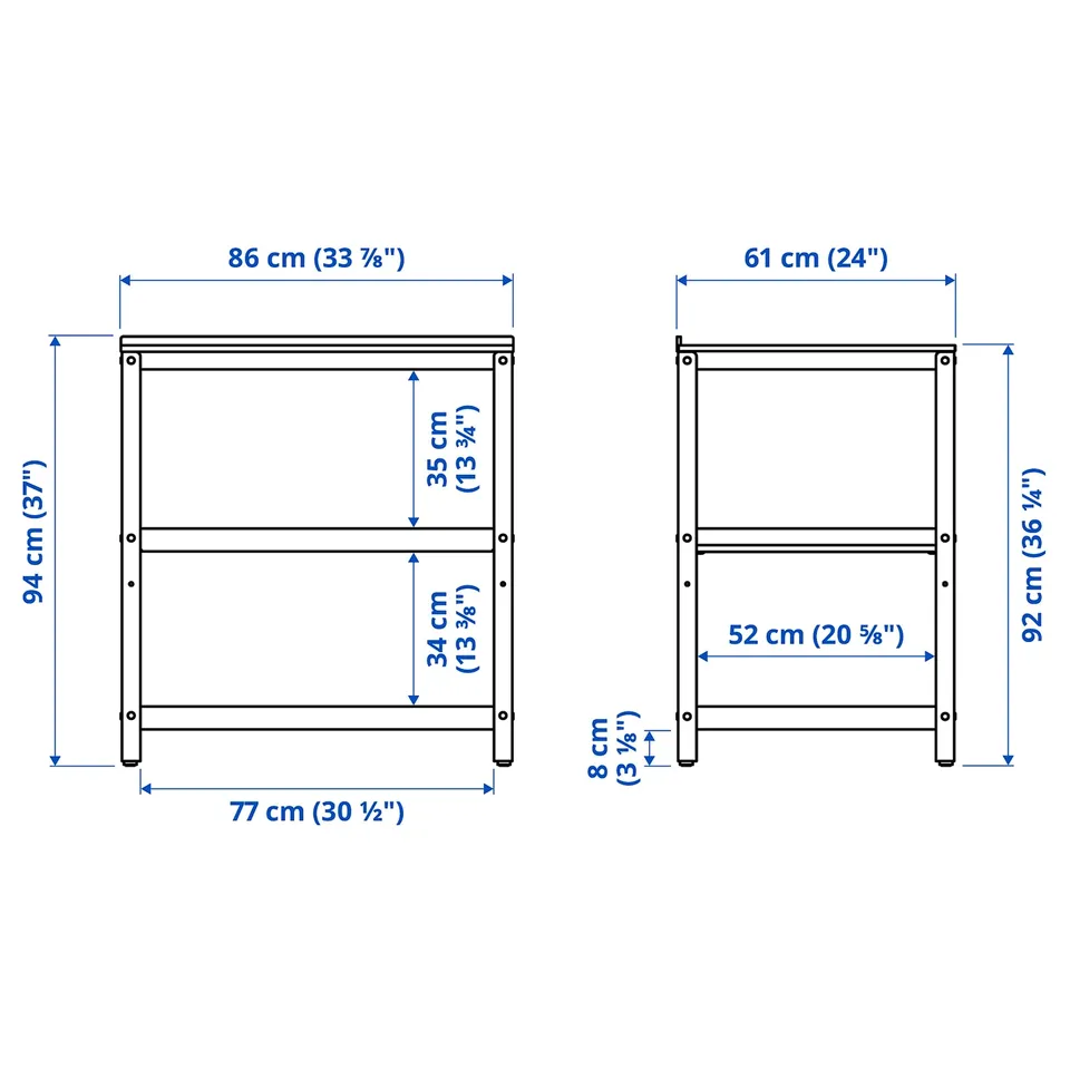 Illustration with measurements for the product: GRILLSKÄR.