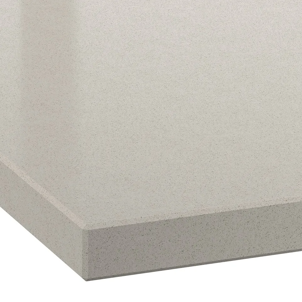 LOCKEBO Custom made worktop, light grey stone effect/glass composite, 1 m²x4.0 cm