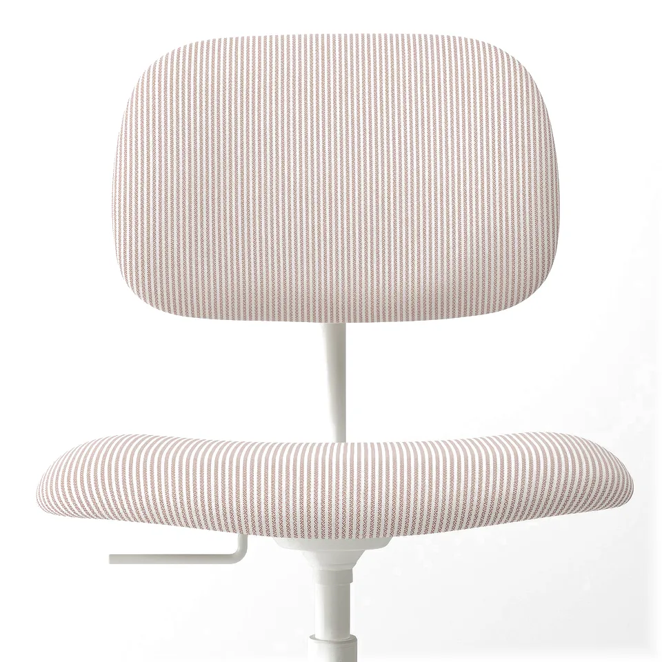Stylish home office chair with padded seat and back, sleek design, swivel base.