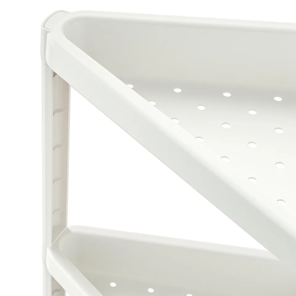 VESKEN Corner shelf unit, white, 33x33x71 cm