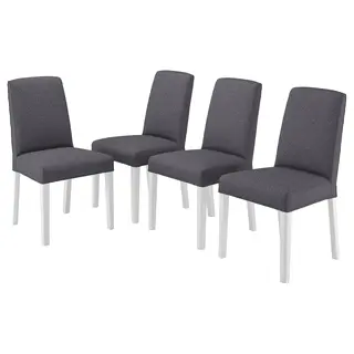 BERGMUND chair, white/Gunnared medium grey, Width 52 x Depth 59 x Height 95 cm