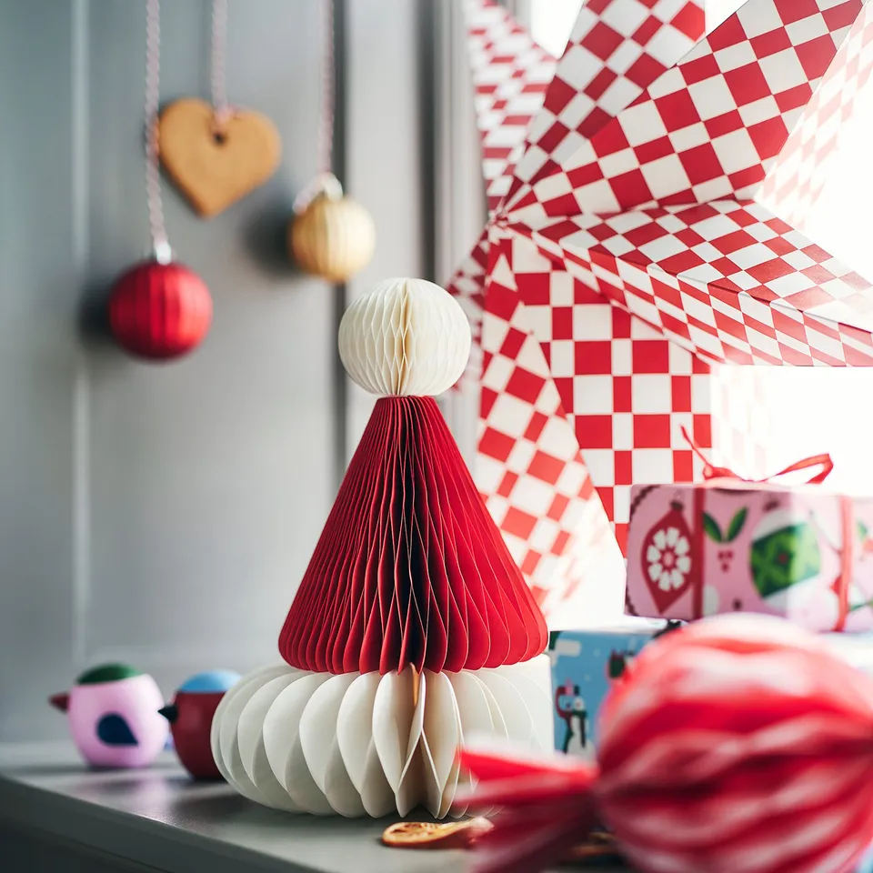 VINTERFINT Decoration, Santa Claus hat red/white, 23x30 cm