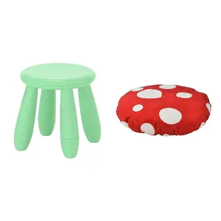 MAMMUT/SKOGSDUVA set: children's stool + stool cover