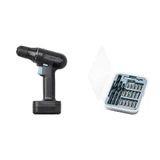 TRIXIG set: screwdriver/drill, li-ion + 20-piece bit and drill set