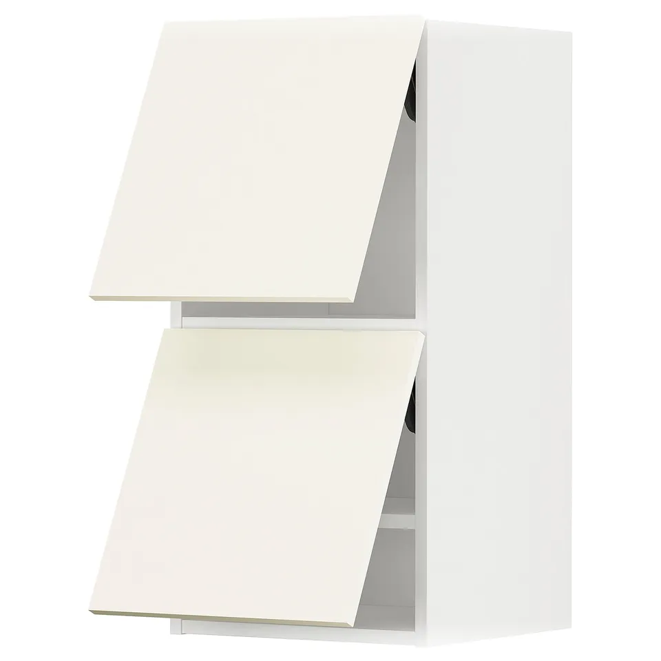 METOD white wall cabinet; sleek, modern design; two-door style.