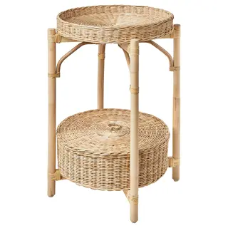 TOLKNING bedside table, handmade, 52 cm