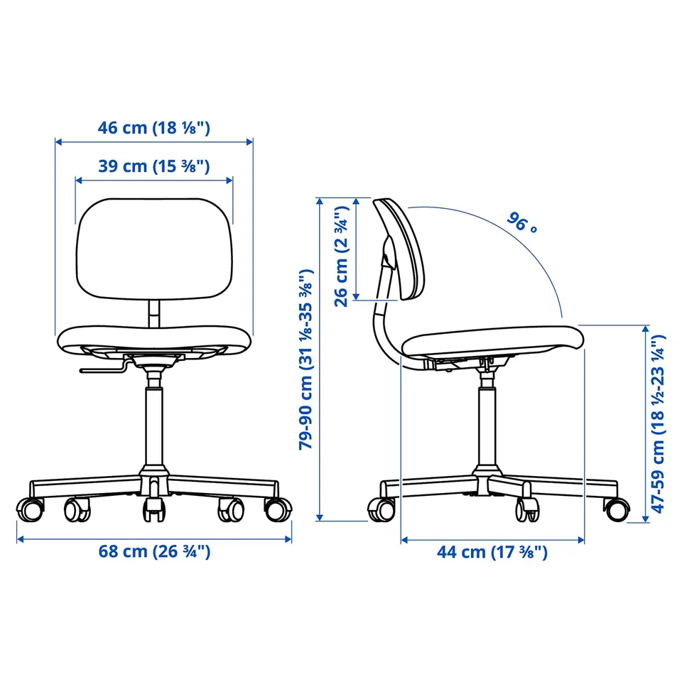 part: BLECKBERGET swivel chair