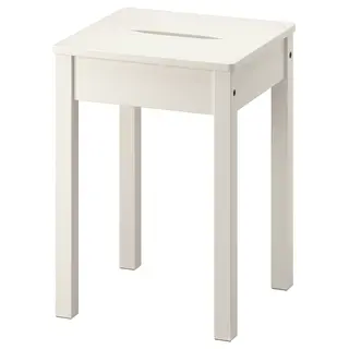 HAUGA stool, white, Depth 32 x Height 45 x Width 32 cm
