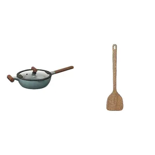 KLIPPFISK/MAJFISK set: sauté pan with lid + wok spatula