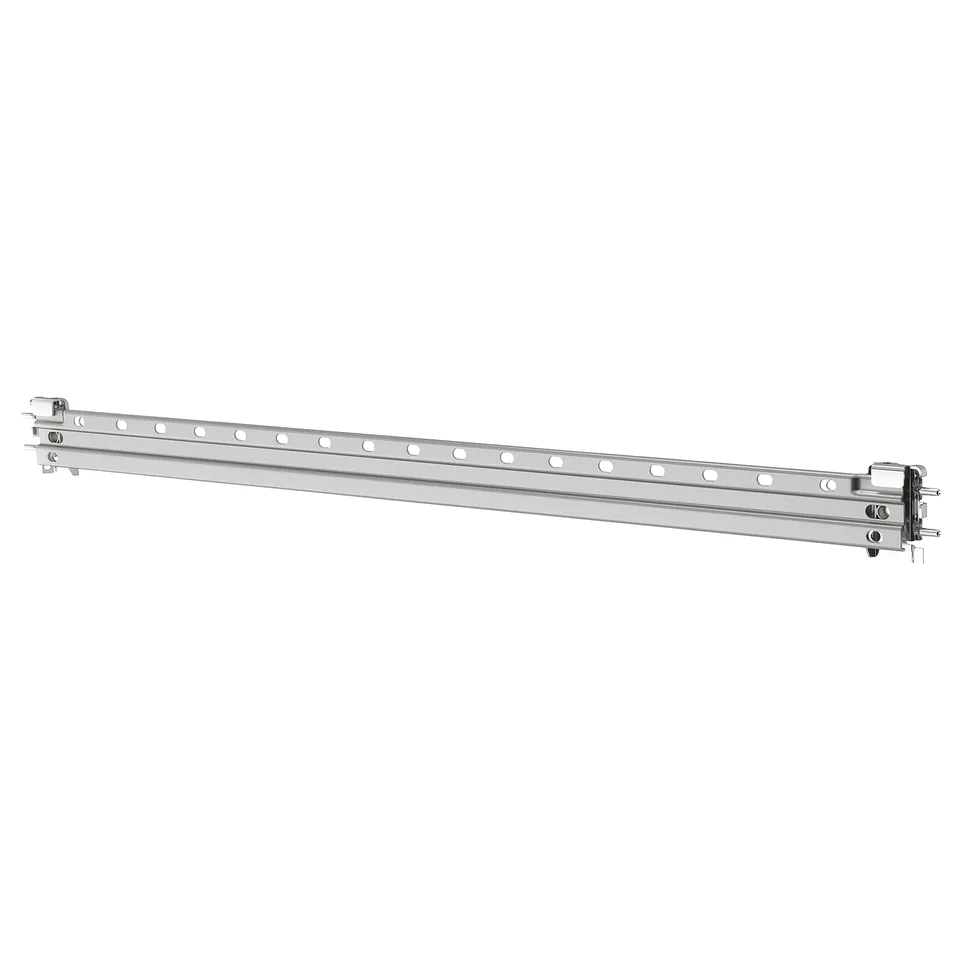 A LÄTTHET metal rail, silver, made of galvanised steel, for exterior storage.