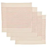 VIPPSTARR napkin, stripe pattern red/natural, 30x30 cm