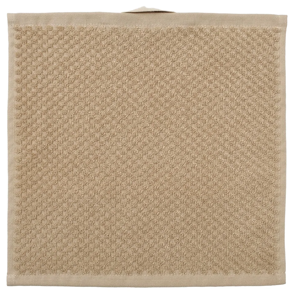 Beige GULVIAL cotton towel, rectangular, soft terry texture.