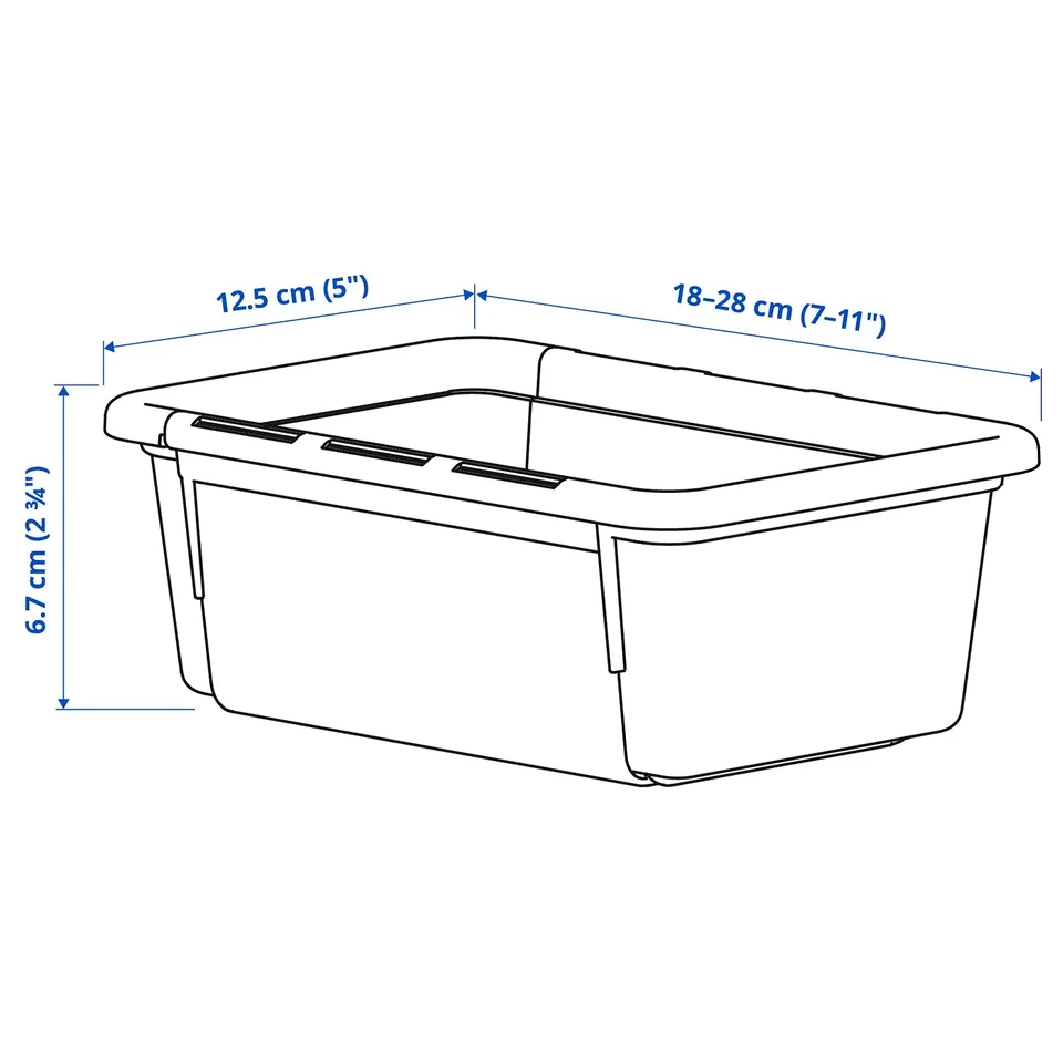 Illustration with measurements for the product: KACKLA.