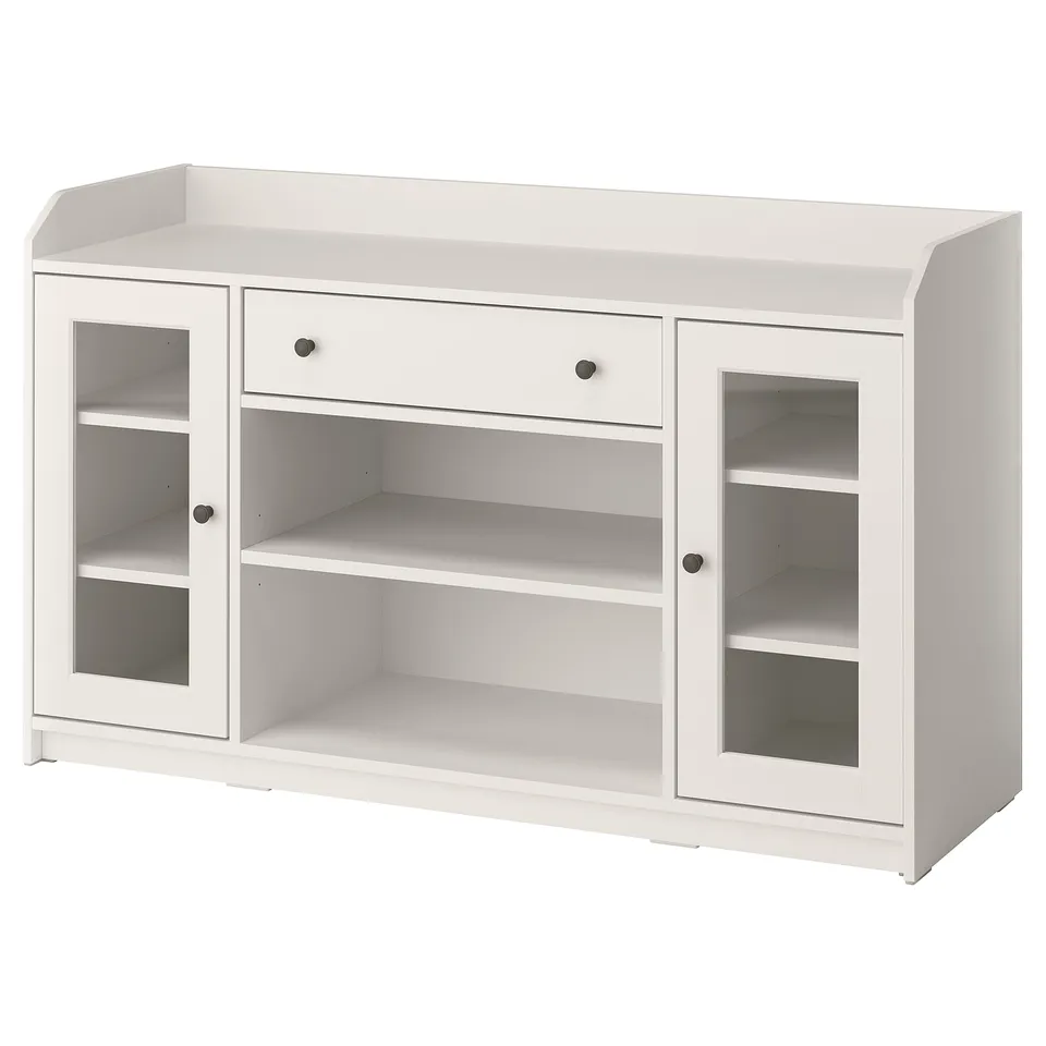 HAUGA Sideboard, white, 140x46x84 cm