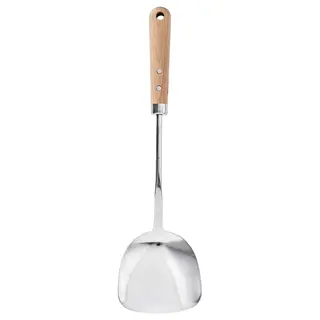 VARDAGEN wok spatula, stainless steel/beech, 36 cm