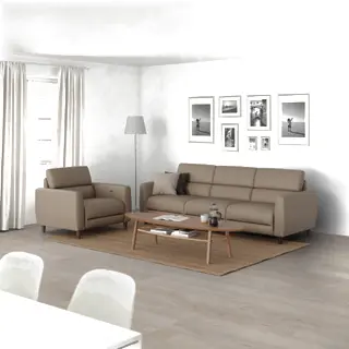 RULLERUM/STOCKHOLM 3-seat sofa w 2 electric recliners/Coffee table/Recliner, electric