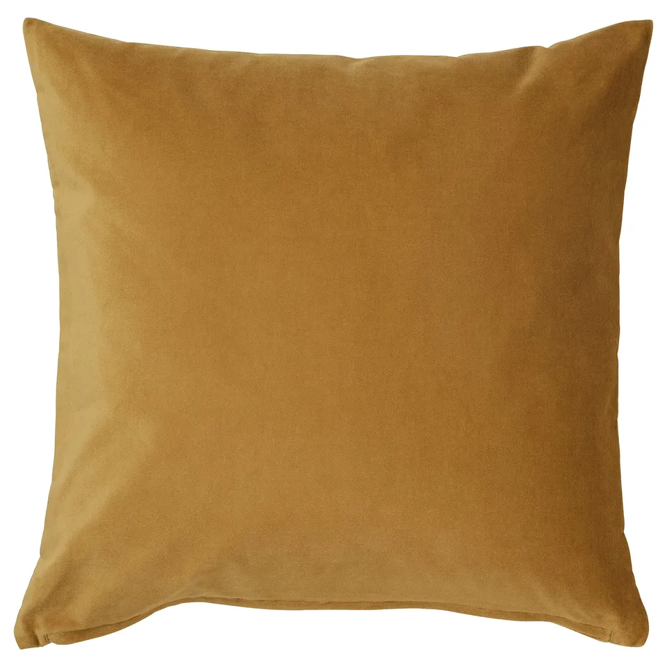 SANELA Cushion cover, yellow-brown, 50x50 cm