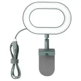 STÄNKREGN LED ring lamp, dimmable/turquoise, Height 19 x Width 12 cm