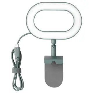 STÄNKREGN LED ring lamp, dimmable/turquoise, Height 19 x Width 12 cm
