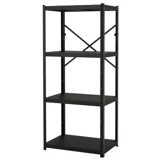 BROR shelving unit, black, 85x55x190 cm