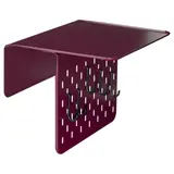 KRAMPHULT / SKÅDIS armrest tray with hook, dark red metal/black