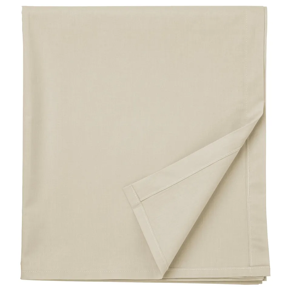Beige DVALA napkins in a stack, made of 100% cotton, folded neatly, simple design.