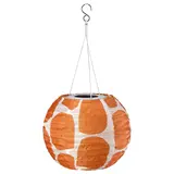 SOLVINDEN pendant lamp, spotted/solar-powered orange, 22 cm