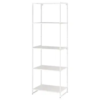 JOSTEIN shelving unit, in/outdoor/metal white, 61x40x180 cm