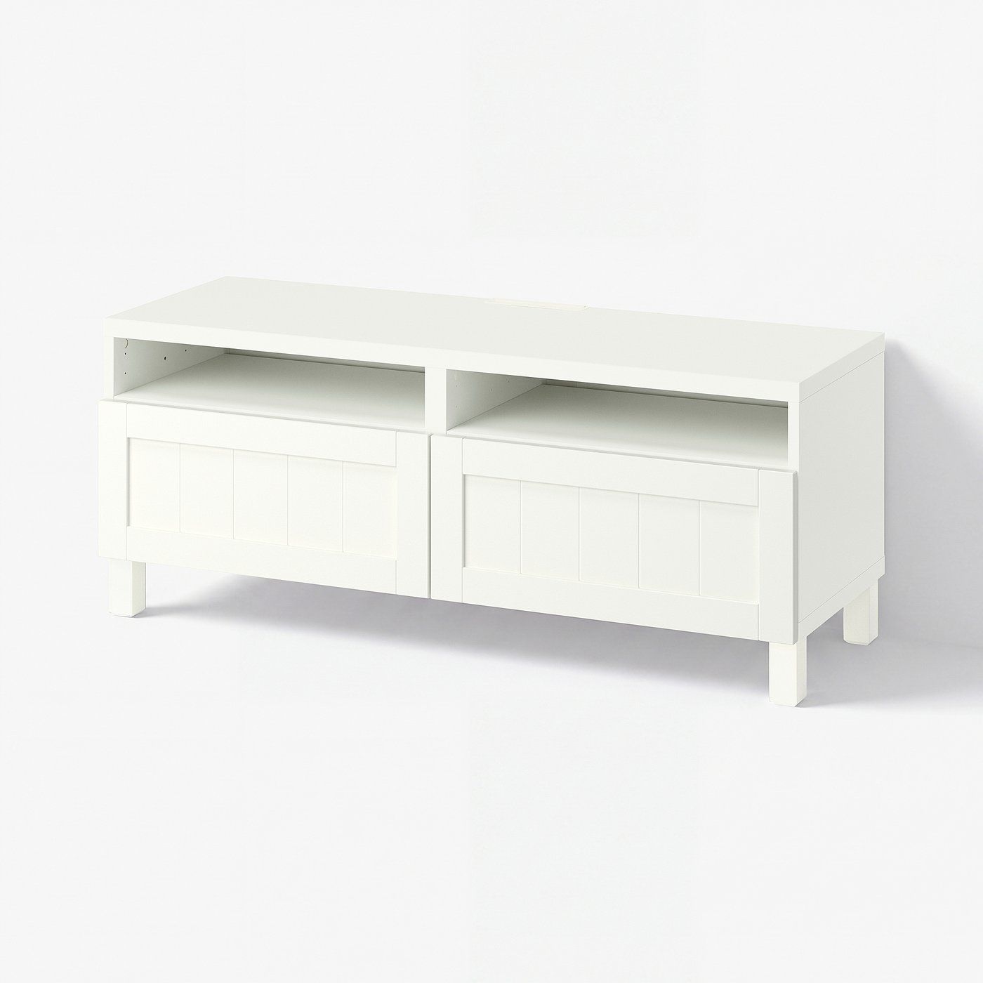 BESTÅ TV bench with drawers, white/Pipmakare white, 120x42x48 cm