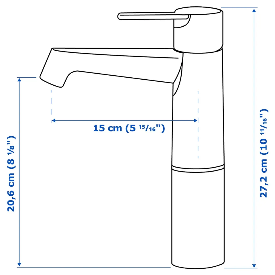 Illustration with measurements for the product: BROGRUND.