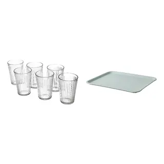 TILLGÅNG/VARDAGEN set: glass + tray